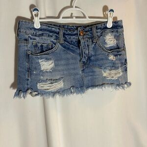 American Eagle Distressed Denim Mini Skirt , Size 2